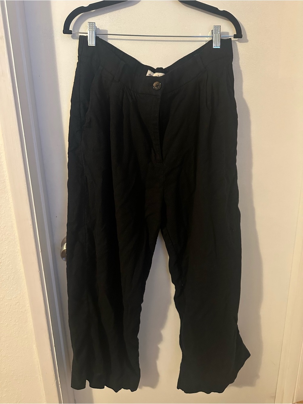 A&F Sloane linen tailored pant CURVE LOVE